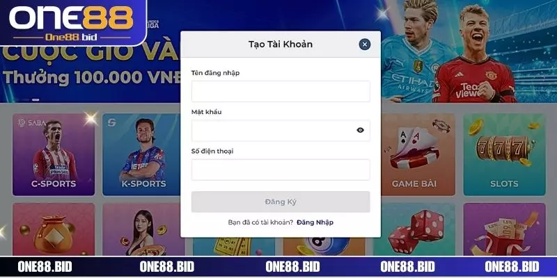 Các bước đăng ký One88 đơn giản và nhanh chóng