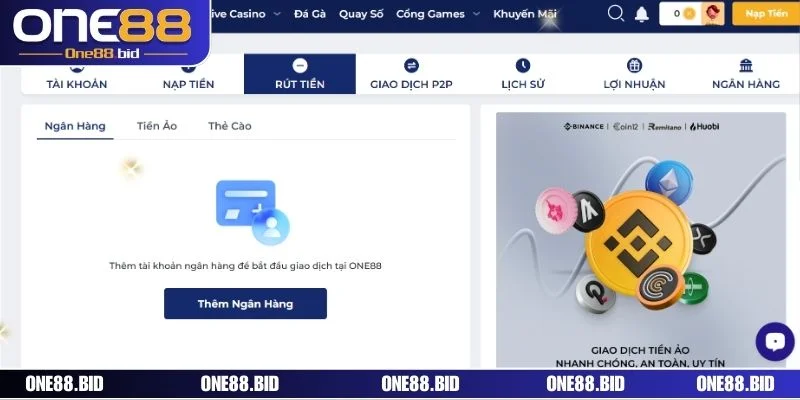 Hướng dẫn quy trình rút tiền ONE88 đảm bảo giao dịch không gián đoạn