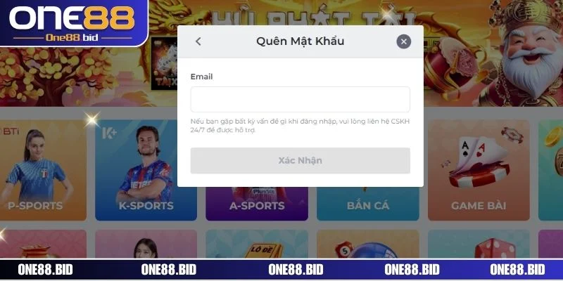 Màn hình thông báo lỗi đăng nhập ONE88 và cách khắc phục